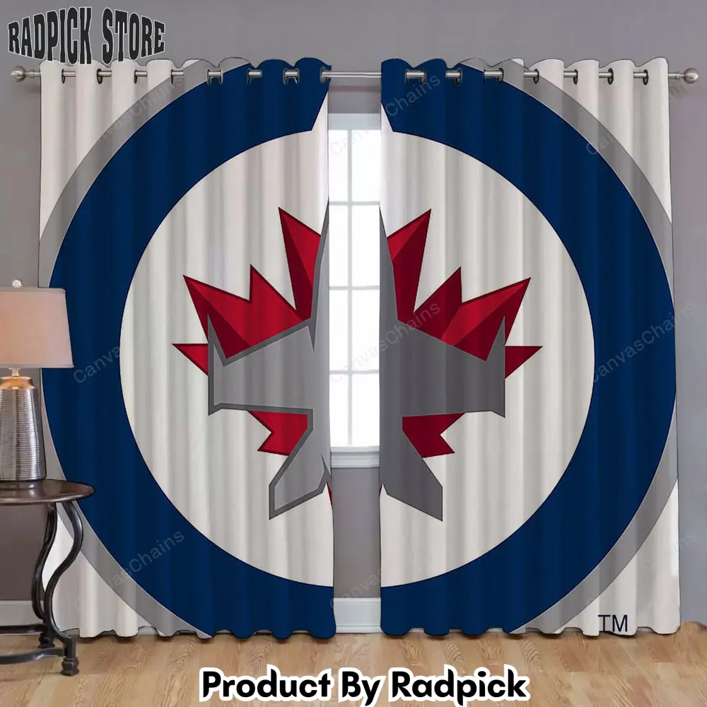 Radpick winnipeg jets window curtains hockey jets nhl2001 curtains living room curtains for window rp85214
